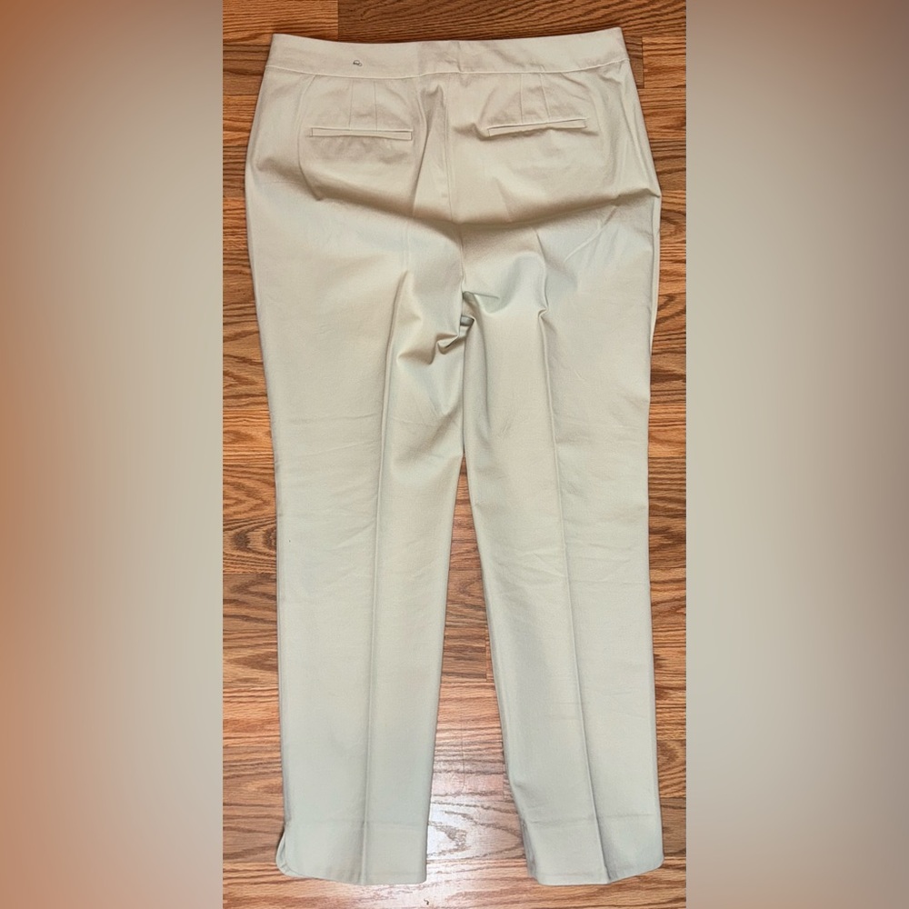 Lot 3 Talbots Chatham Ankle Pants Women’s 10 Curvy Beige White Stretch Side Zip - Picture 13 of 16